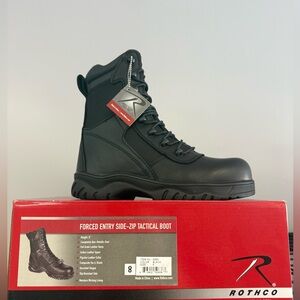 Rothco Forced Entry Tactical Boot with side zipper & composite toe 8 inch